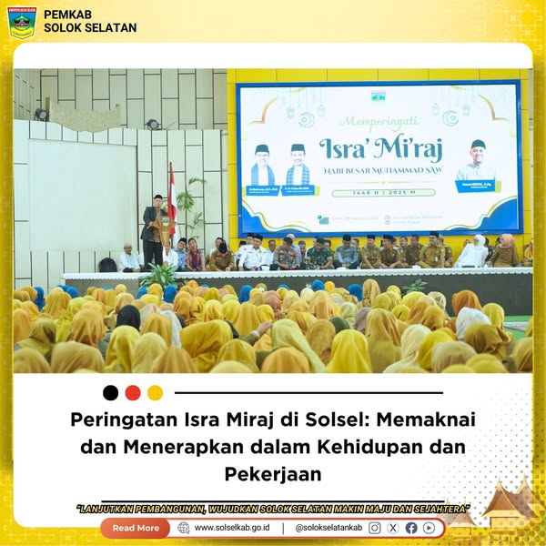 Peringatan Isra Miraj di Solsel: Memaknai dan Menerapkan dalam Kehidupan dan Pekerjaan