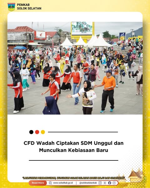 CFD Wadah Ciptakan SDM Unggul dan Munculkan Kebiasaan Baru
