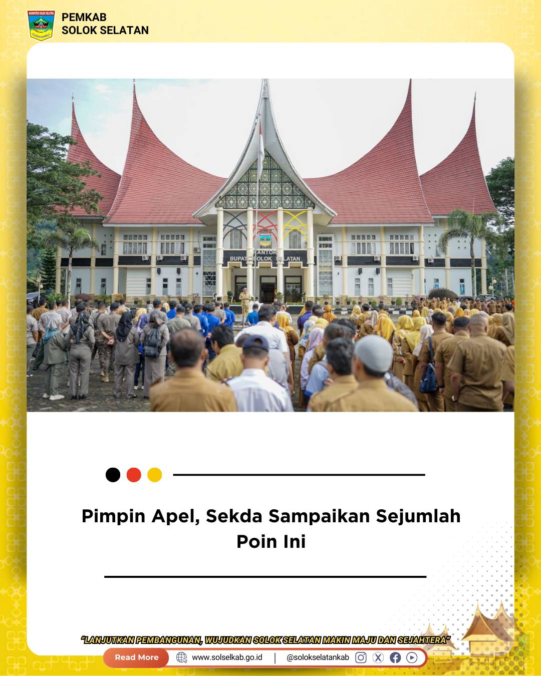 Pimpin Apel, Sekda Sampaikan Sejumlah Poin Ini