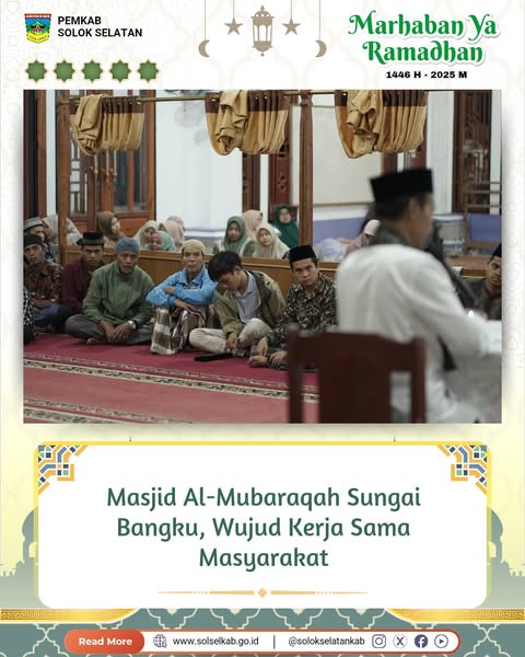 Masjid Al-Mubaraqah Sungai Bangku, Wujud Kerja Sama Masyarakat