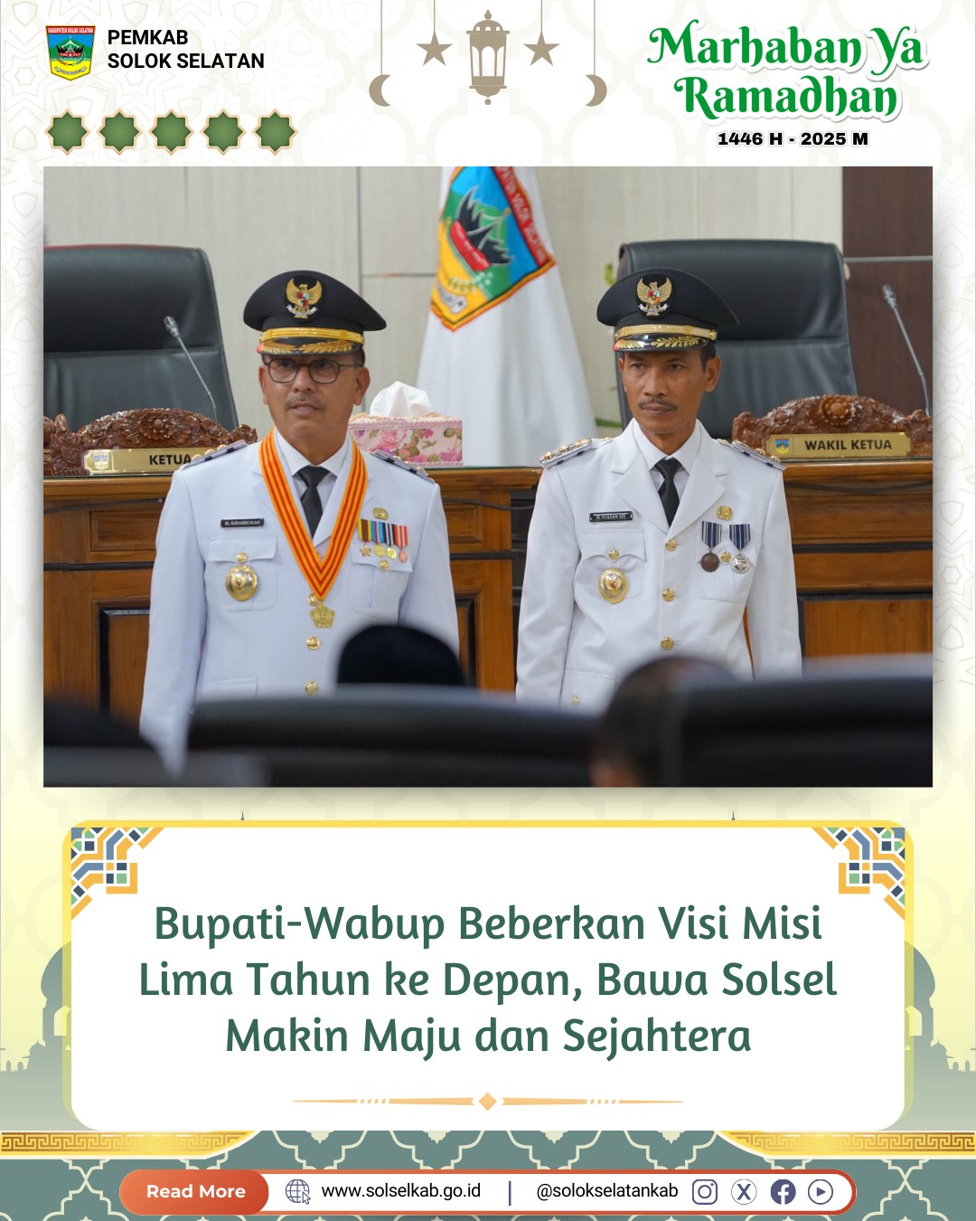 Bupati-Wabup Beberkan Visi Misi Lima Tahun ke Depan, Bawa Solsel Makin Maju dan Sejahtera