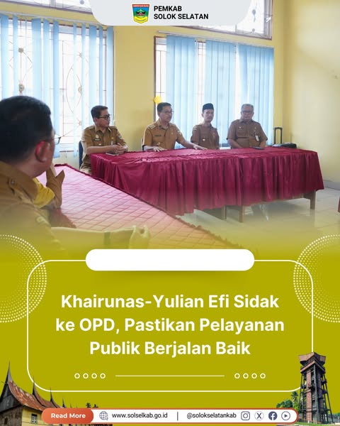 Khairunas - Yulian Efi Sidak ke OPD, Pastikan Pelayanan Publik Berjalan Baik