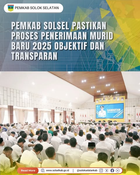 Pemkab Solsel Pastikan Proses Penerimaan Murid Baru 2025 Objektif dan Transparan