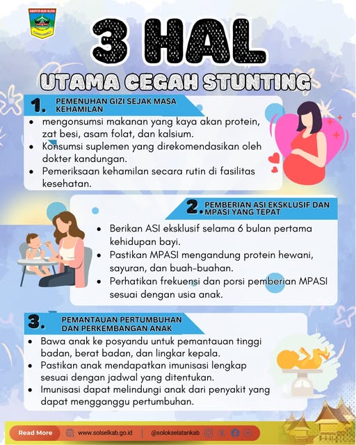 Cegah stunting tidak hanya dilakukan dengan memenuhi asupan nutrisi anak.