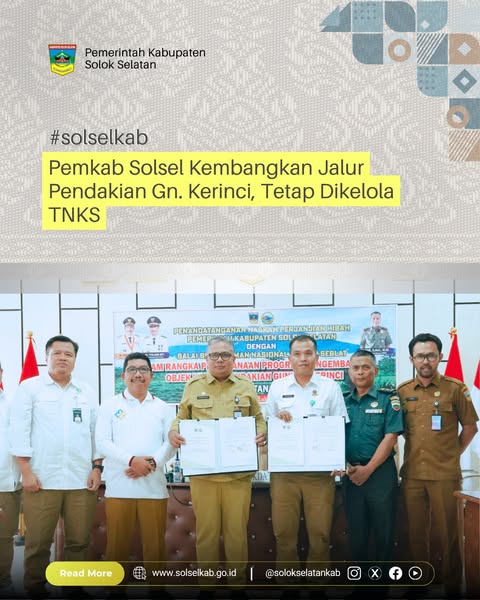 Pemkab Solsel Kembangkan Jalur Pendakian Gn. Kerinci, Tetap Dikelola TNKS