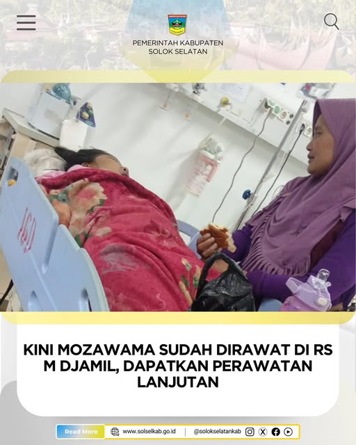 Kini Mozawama Sudah Dirawat di RS M Djamil, Dapatkan Perawatan Lanjutan