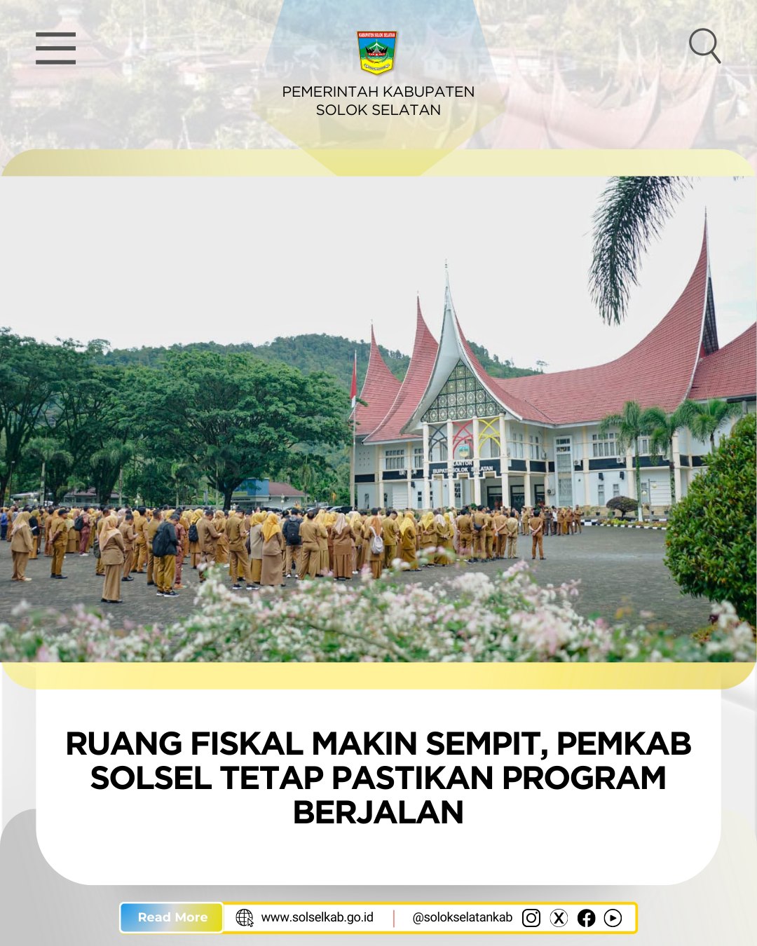 Ruang Fiskal Makin Sempit, Pemkab Solsel Tetap Pastikan Program Berjalan