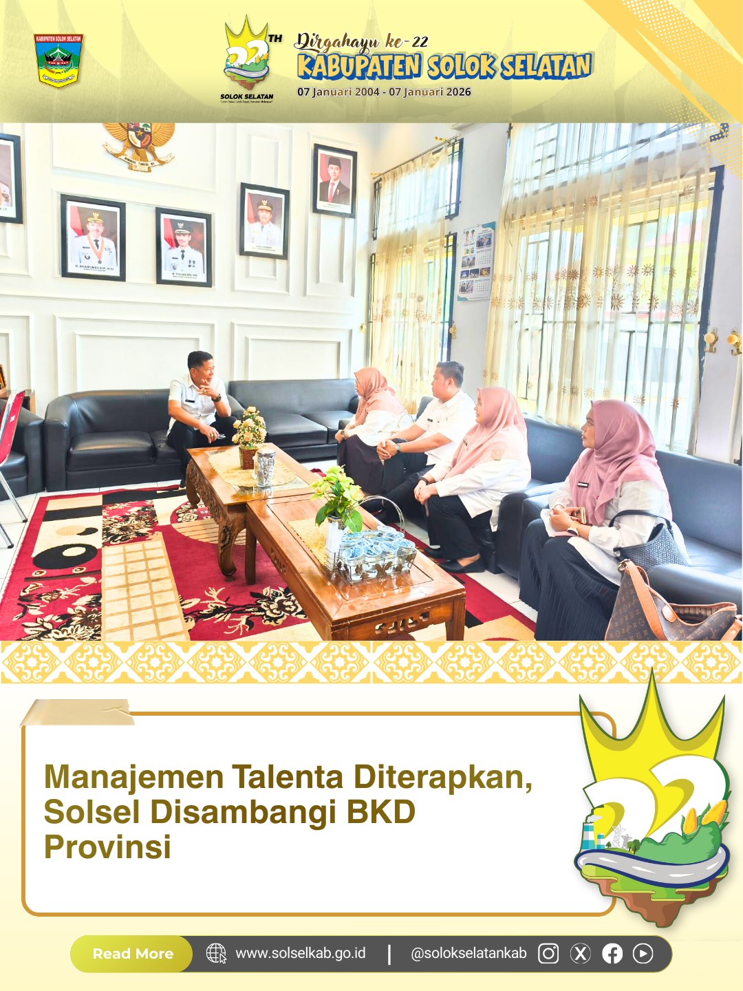 Manajemen Talenta Diterapkan, Solsel Disambangi BKD Provinsi