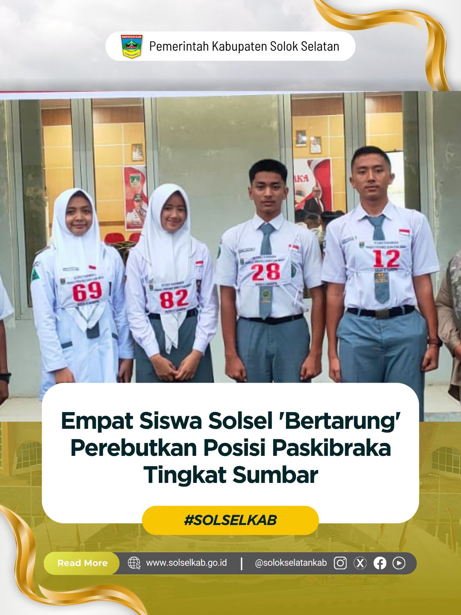 Empat Siswa Solsel 'Bertarung' Perebutkan Posisi Paskibraka Tingkat Sumbar